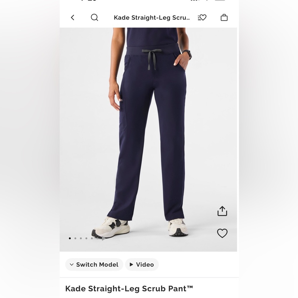 Kade Straight-Leg Scrub Pant - Navy S/T